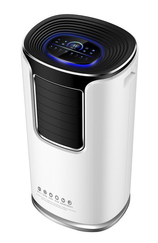 9000BTU Ar condicionado evaporativo portátil 4 modos de operação 2 velocidades do ventilador fechamento de segurança para crianças