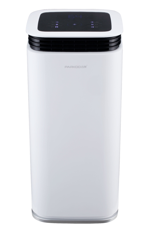 16L Desumidificador de casa LED de tela oculta 2.2L Tanque Torre 360° Saídas de vento Controle táctil inteligente de umidade